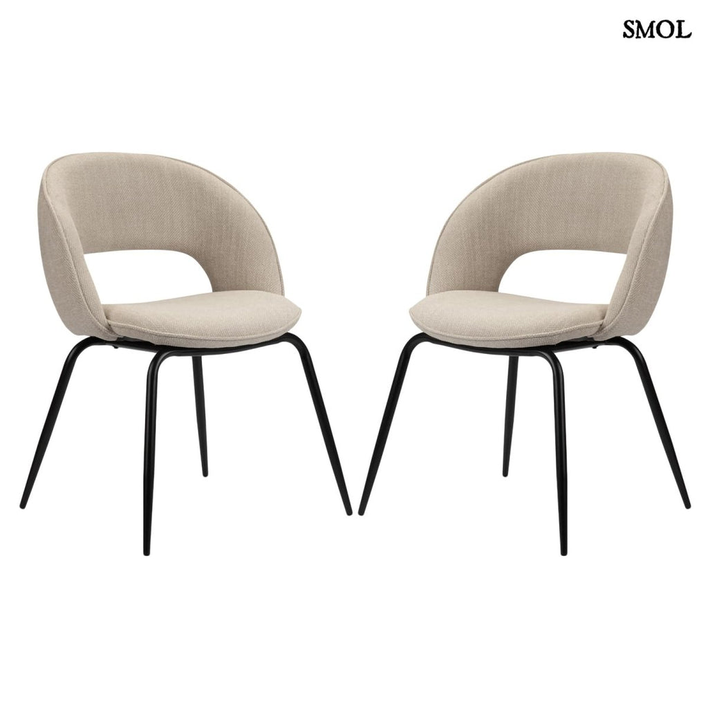 Étkezőszék szett - 2 db, kárpitozott | RAINBOW BEIGE - SMOL