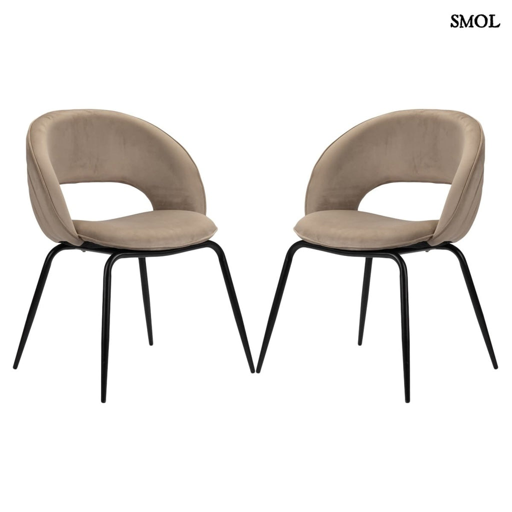 Étkezőszék szett - 2 db, kárpitozott | RAINBOW SAND WHITE - SMOL