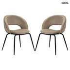 Étkezőszék szett - 2 db, kárpitozott | RAINBOW SAND WHITE - SMOL