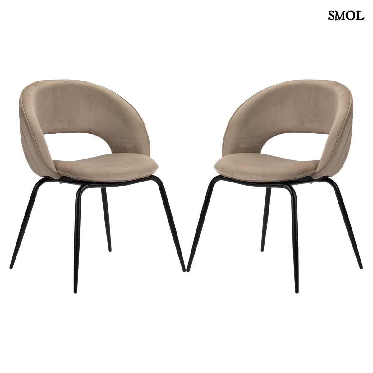 Étkezőszék szett - 2 db, kárpitozott | RAINBOW SAND WHITE - SMOL