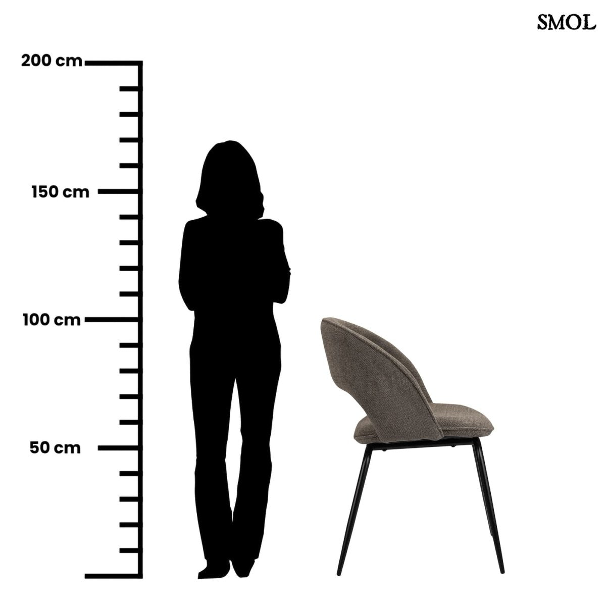 Étkezőszék szett - 2 db, kárpitozott | RAINBOW TAUPE - SMOL