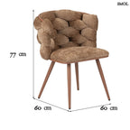 Étkezőszék szett - 2 db, kárpitozott | ROCK CARAMEL - SMOL