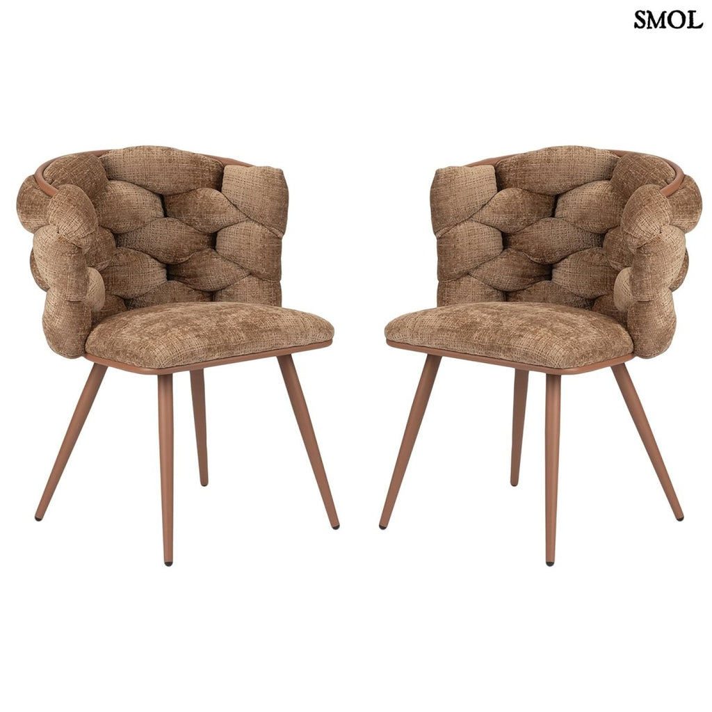 Étkezőszék szett - 2 db, kárpitozott | ROCK CARAMEL - SMOL