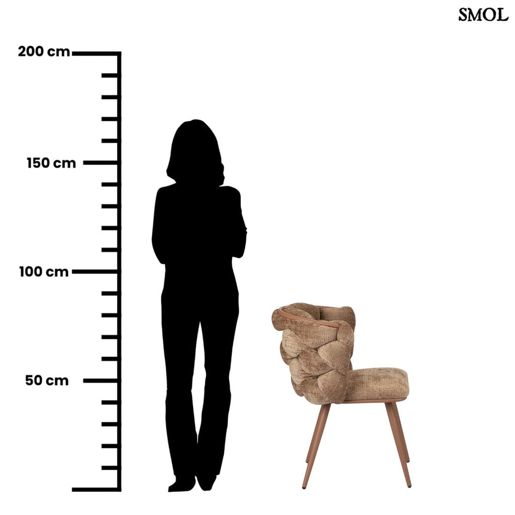 Étkezőszék szett - 2 db, kárpitozott | ROCK CARAMEL - SMOL