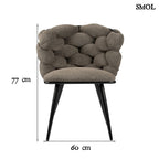 Étkezőszék szett - 2 db, kárpitozott | ROCK TAUPE - SMOL