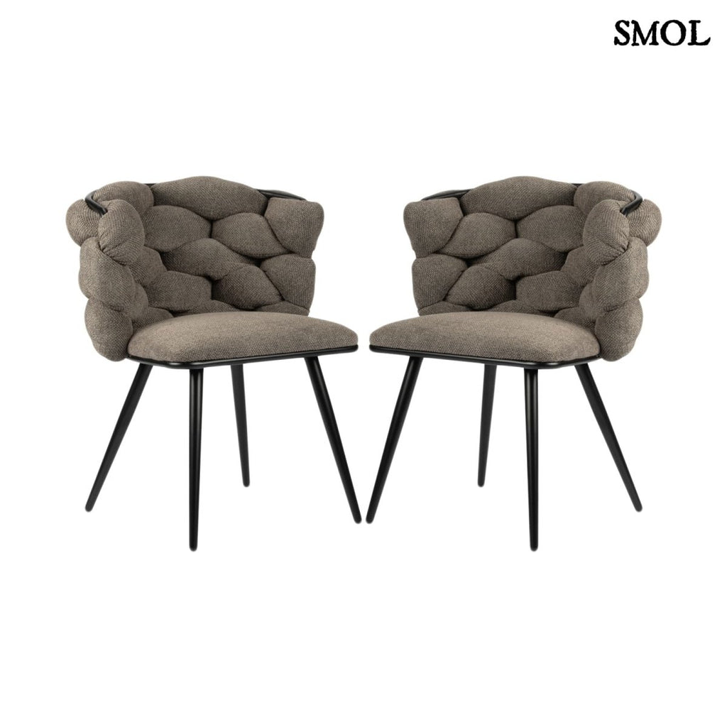 Étkezőszék szett - 2 db, kárpitozott | ROCK TAUPE - SMOL