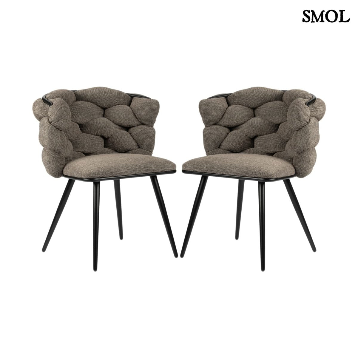 Étkezőszék szett - 2 db, kárpitozott | ROCK TAUPE - SMOL