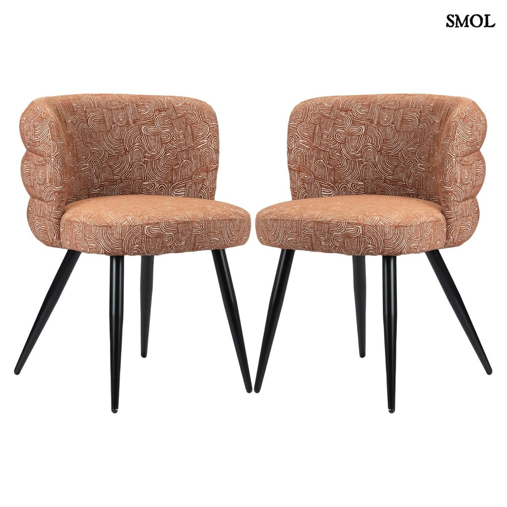 Étkezőszék szett - 2 db, kárpitozott | SAFIYA TERRACOTTA - SMOL