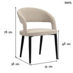 Étkezőszék szett - 2 db, kárpitozott, tűzálló| TUSK BEIGE - SMOL