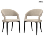 Étkezőszék szett - 2 db, kárpitozott, tűzálló| TUSK BEIGE - SMOL