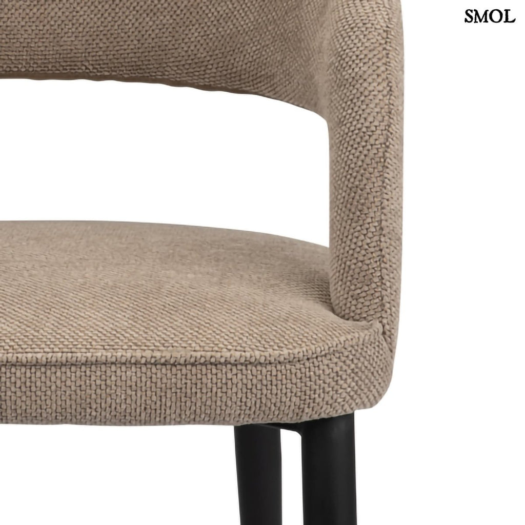 Étkezőszék szett - 2 db, kárpitozott, tűzálló | TUSK BROWN - SMOL