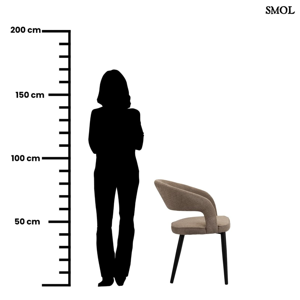 Étkezőszék szett - 2 db, kárpitozott, tűzálló | TUSK BROWN - SMOL