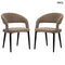 Esszimmerstuhl-Set – 2-teilig, gepolstert, feuerfest | TUSK BROWN