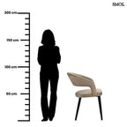 Étkezőszék szett - 2 db, kárpitozott, tűzálló | TUSK SAND WHITE - SMOL