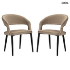 Étkezőszék szett - 2 db, kárpitozott, tűzálló | TUSK SAND WHITE - SMOL