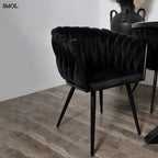 Étkezőszék szett - 2 db, kárpitozott | WAVE BLACK - SMOL