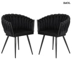 Étkezőszék szett - 2 db, kárpitozott | WAVE BLACK - SMOL