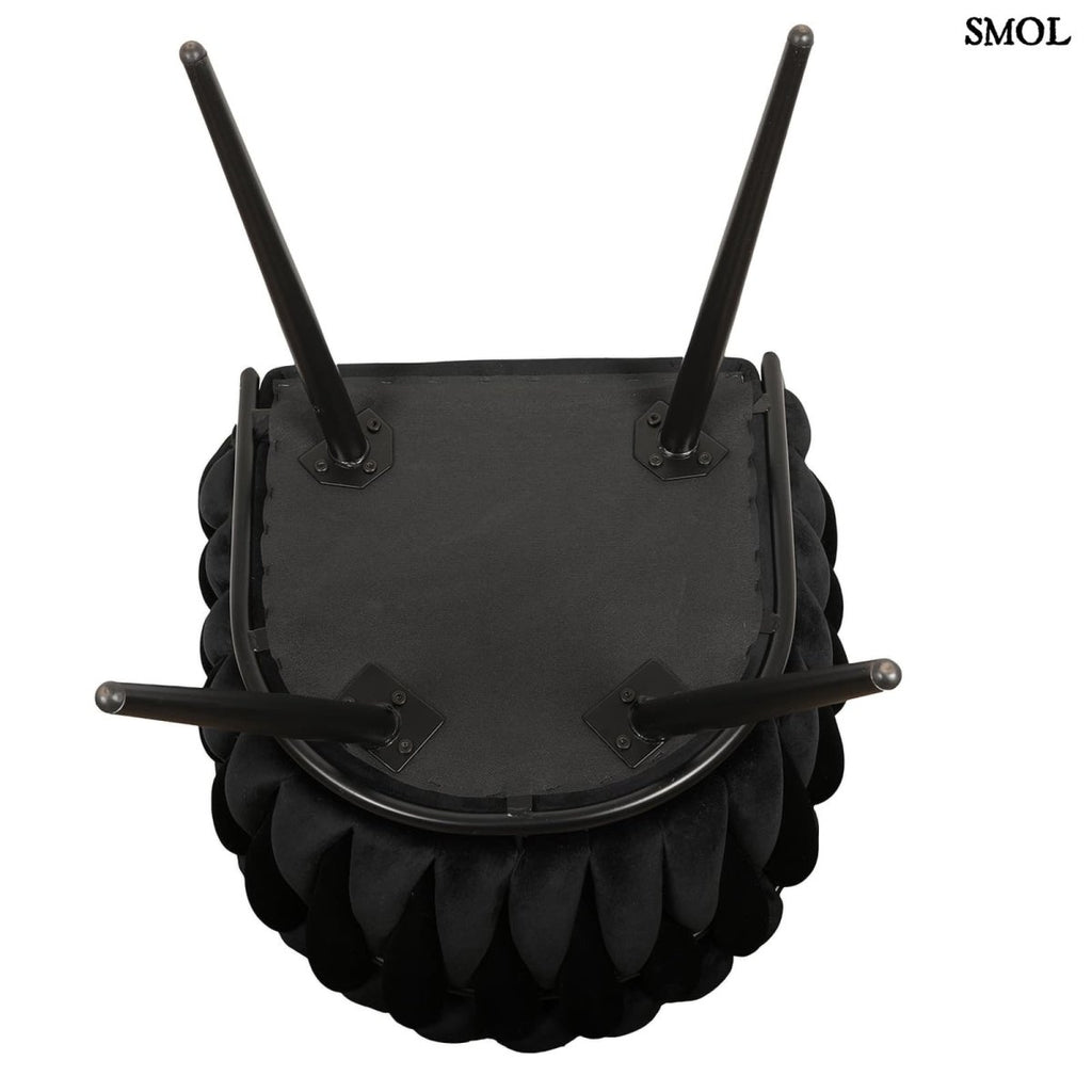 Étkezőszék szett - 2 db, kárpitozott | WAVE BLACK - SMOL