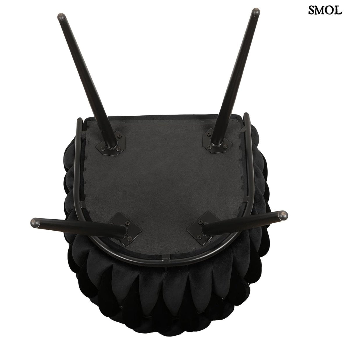 Étkezőszék szett - 2 db, kárpitozott | WAVE BLACK - SMOL