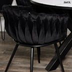 Étkezőszék szett - 2 db, kárpitozott | WAVE BLACK - SMOL