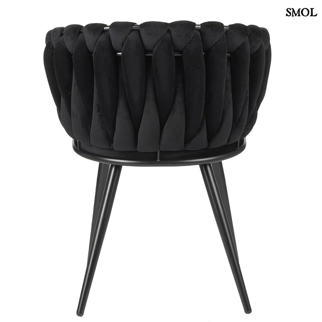 Étkezőszék szett - 2 db, kárpitozott | WAVE BLACK - SMOL