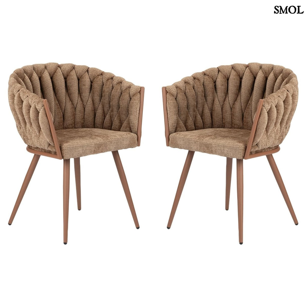 Étkezőszék szett - 2 db, kárpitozott | WAVE CARAMEL - SMOL