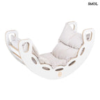 Fa Gyerek Hintaszék 4 az 1 - ben – Csúszda, Mászófal, bézs| SMALL ROCKER - SMOL