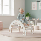 Fa Gyerek Hintaszék 4 az 1 - ben – Csúszda, Mászófal, bézs| SMALL ROCKER - SMOL