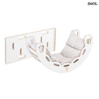 Fa Gyerek Hintaszék 4 az 1 - ben – Csúszda, Mászófal, bézs| SMALL ROCKER - SMOL