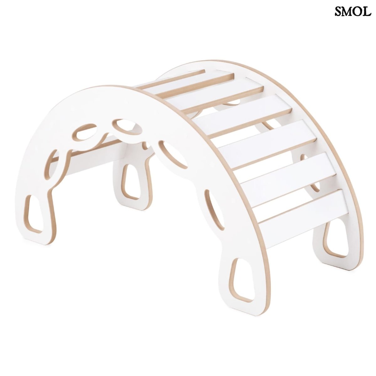 Fa Gyerek Hintaszék 4 az 1 - ben – Csúszda, Mászófal, bézs| SMALL ROCKER - SMOL