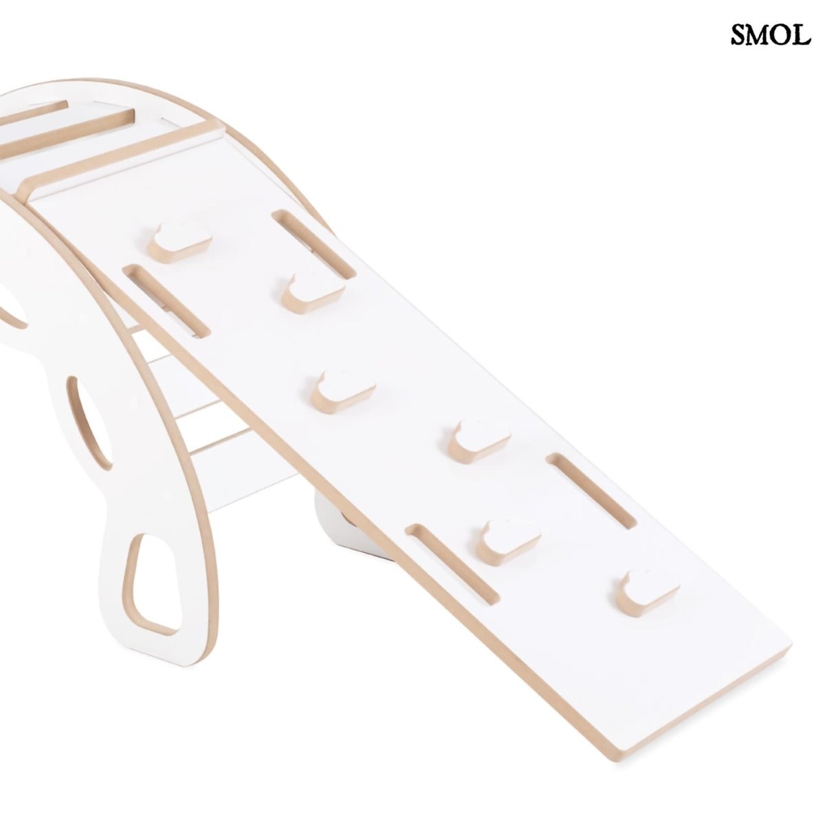 Fa Gyerek Hintaszék 4 az 1 - ben – Csúszda, Mászófal, bézs| SMALL ROCKER - SMOL