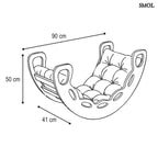Fa Gyerek Hintaszék 4 az 1 - ben – Csúszda, Mászófal, bézs| SMALL ROCKER - SMOL