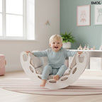 Fa Gyerek Hintaszék 4 az 1 - ben – Csúszda, Mászófal, bézs| SMALL ROCKER - SMOL