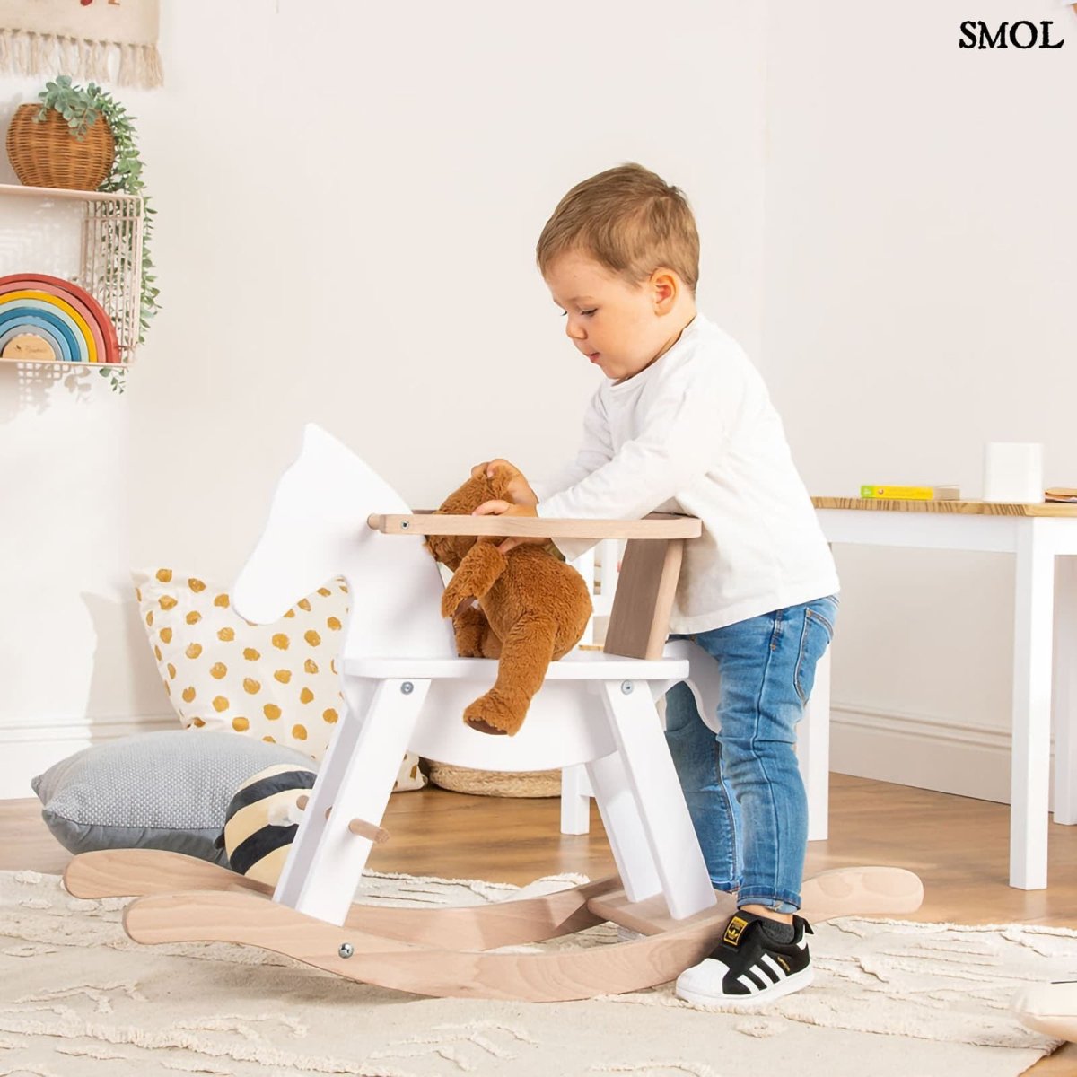 Fa Hintaló Biztonsági Gyűrűvel | WHITE HORSE - SMOL