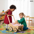 Fa Járássegítő Babakocsi, natúr | TRIXI - SMOL