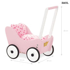 Fa Járássegító Babakocsi, rózsaszín | LEA - SMOL