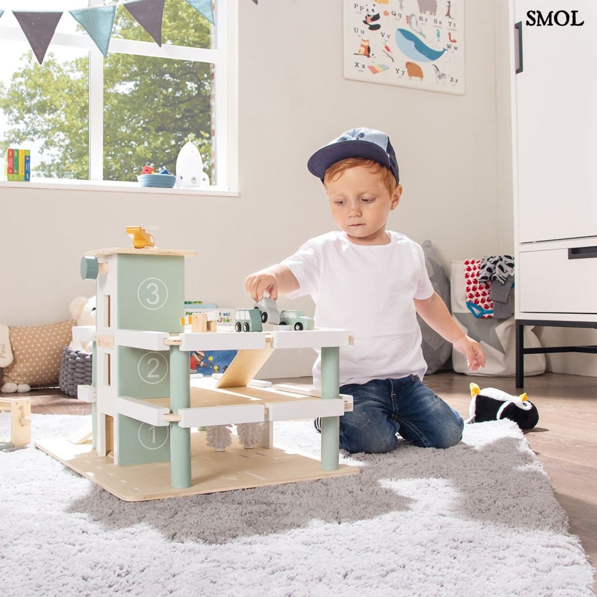 Fa Parkolóház Játékszett Kiegészítőkkel | KURT - SMOL