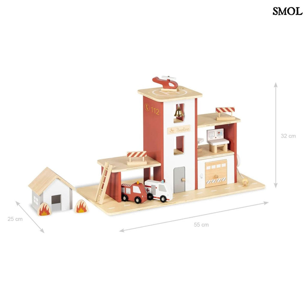 Fa Tűzoltóállomás Játékszett Járművekkel | BEN - SMOL