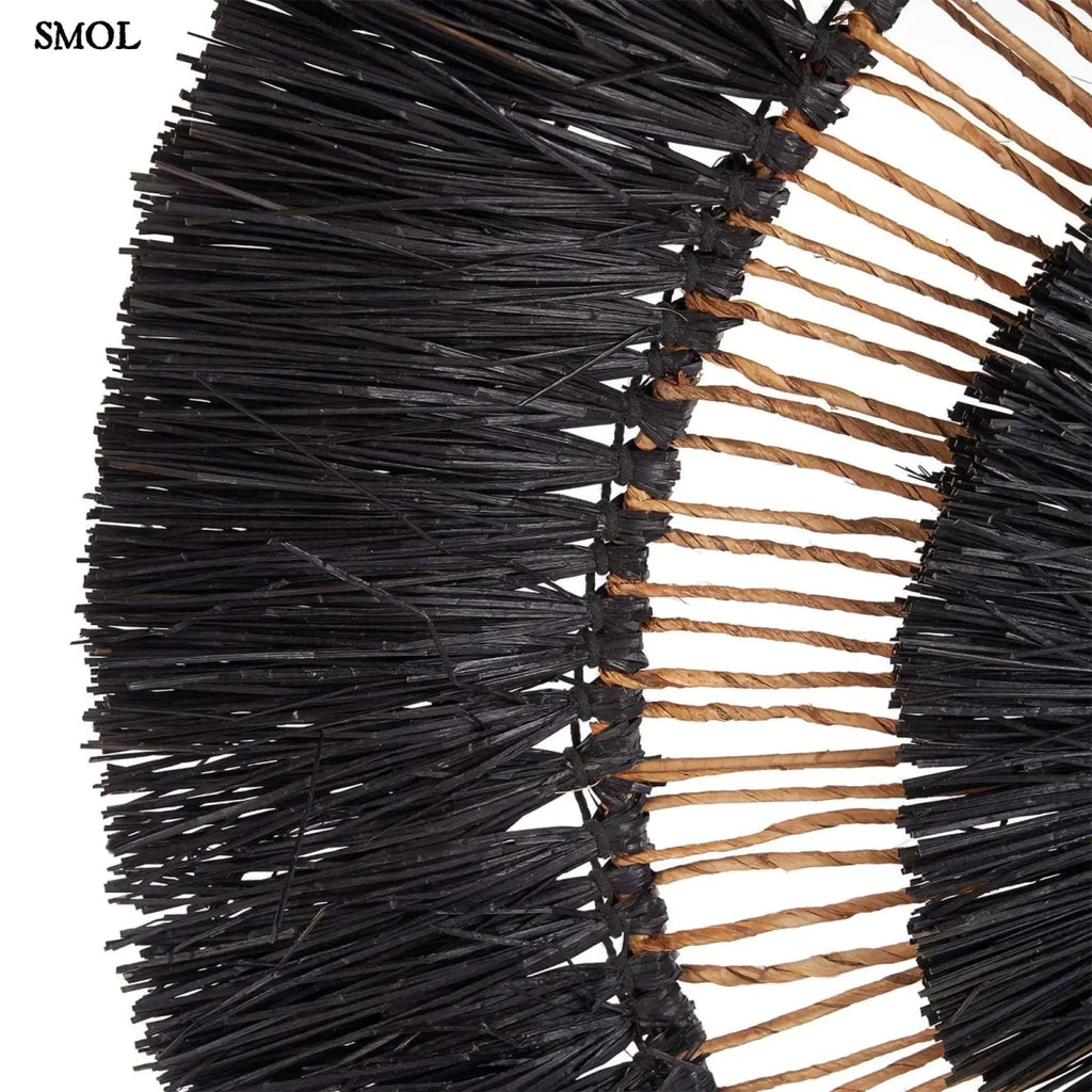 Fali dekor – banánlevél, fekete, kerek | MAUREA | SMOL - szélek