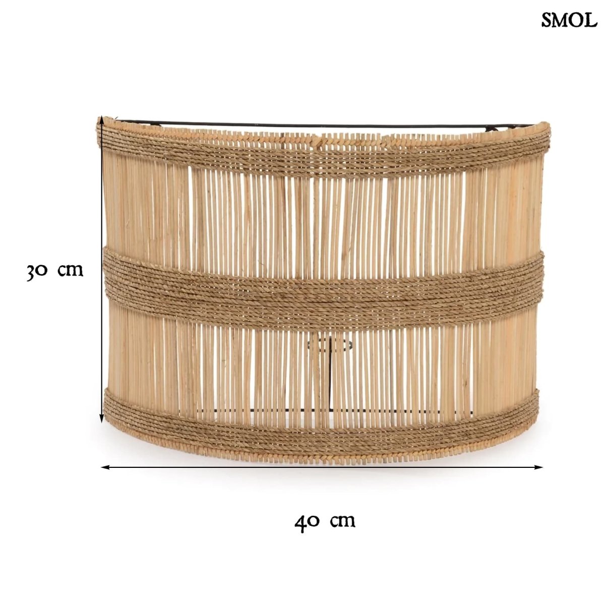 Fali lámpaernyő - rattan, 40 cm | DOEDOE - SMOL