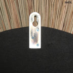 Boho stílusú, természetes fűből készült kör alakú falitükör, akasztó nagyítva