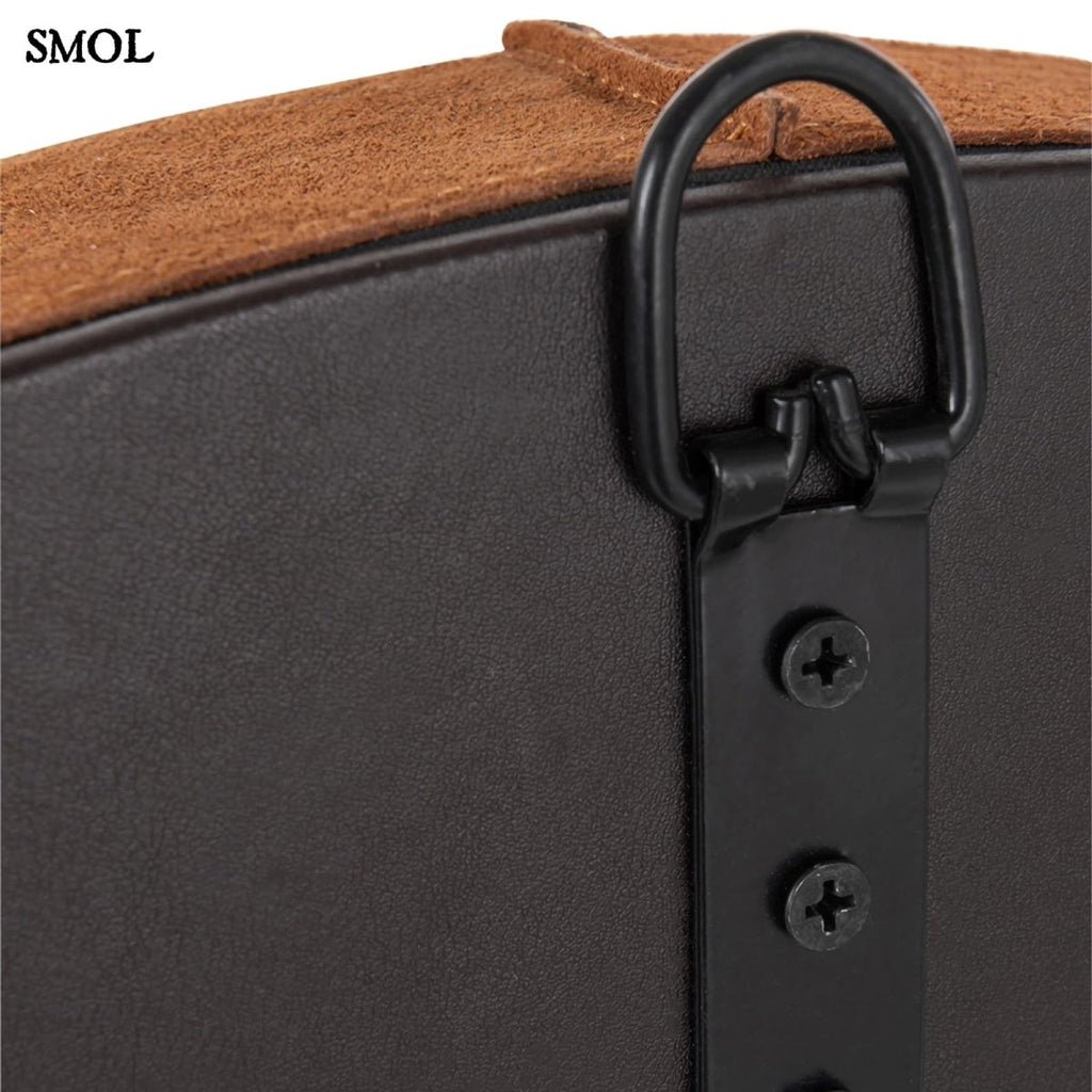 ASTOR - kerek falitükör valódi bőr kerettel - 71 cm - smol.hu - akasztó nagyítva