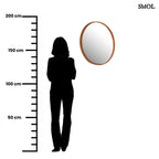 Falitükör - kerek, bőr kerettel, 60,5 cm | MIRROR - smol.hu - méretarányosan