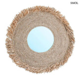 Tükör – raffia, koncentrikus, rojtos, L | YEMA