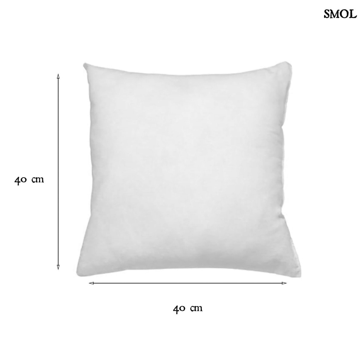 Fehér Párnabelső, 40x40 | INNER CUSHION | SMOL - méretekkel