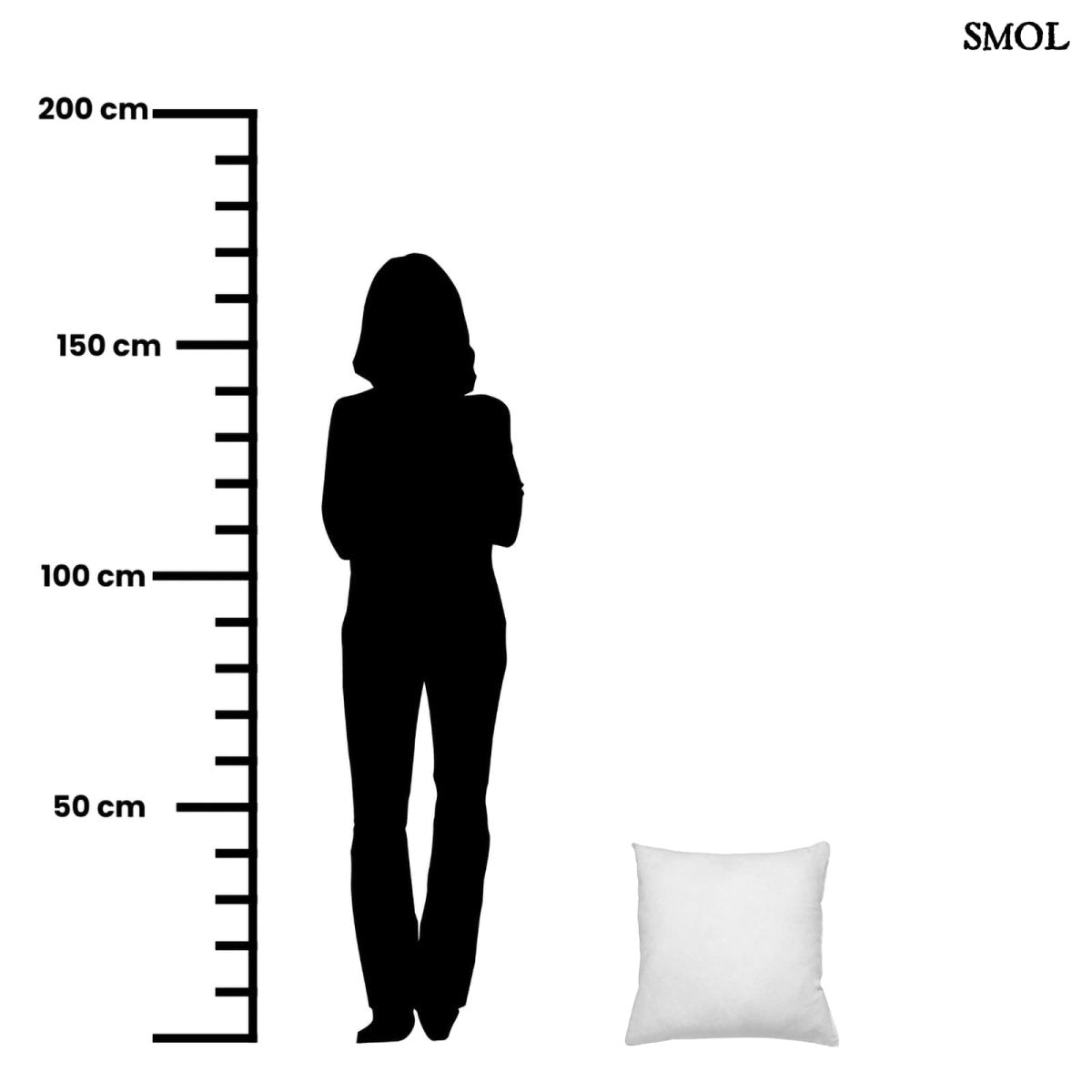 Fehér Párnabelső, 40x40 | INNER CUSHION | SMOL - méretarányosan