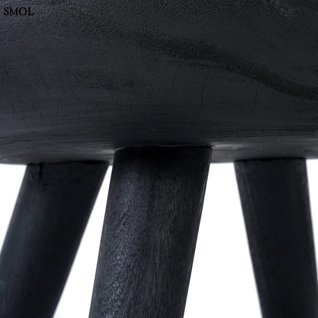 Fekete Kisasztal Suarfából, 78,5 cm| LOSTEN - SMOL