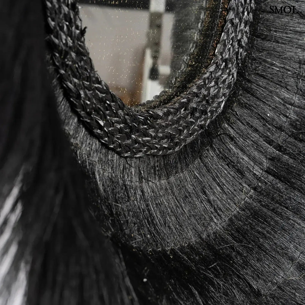 Fekete Tengerifű Falitükör - 90 cm | SUNKEN FOREST - SMOL