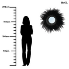 Fekete Tengerifű Falitükör - 90 cm | SUNKEN FOREST - SMOL