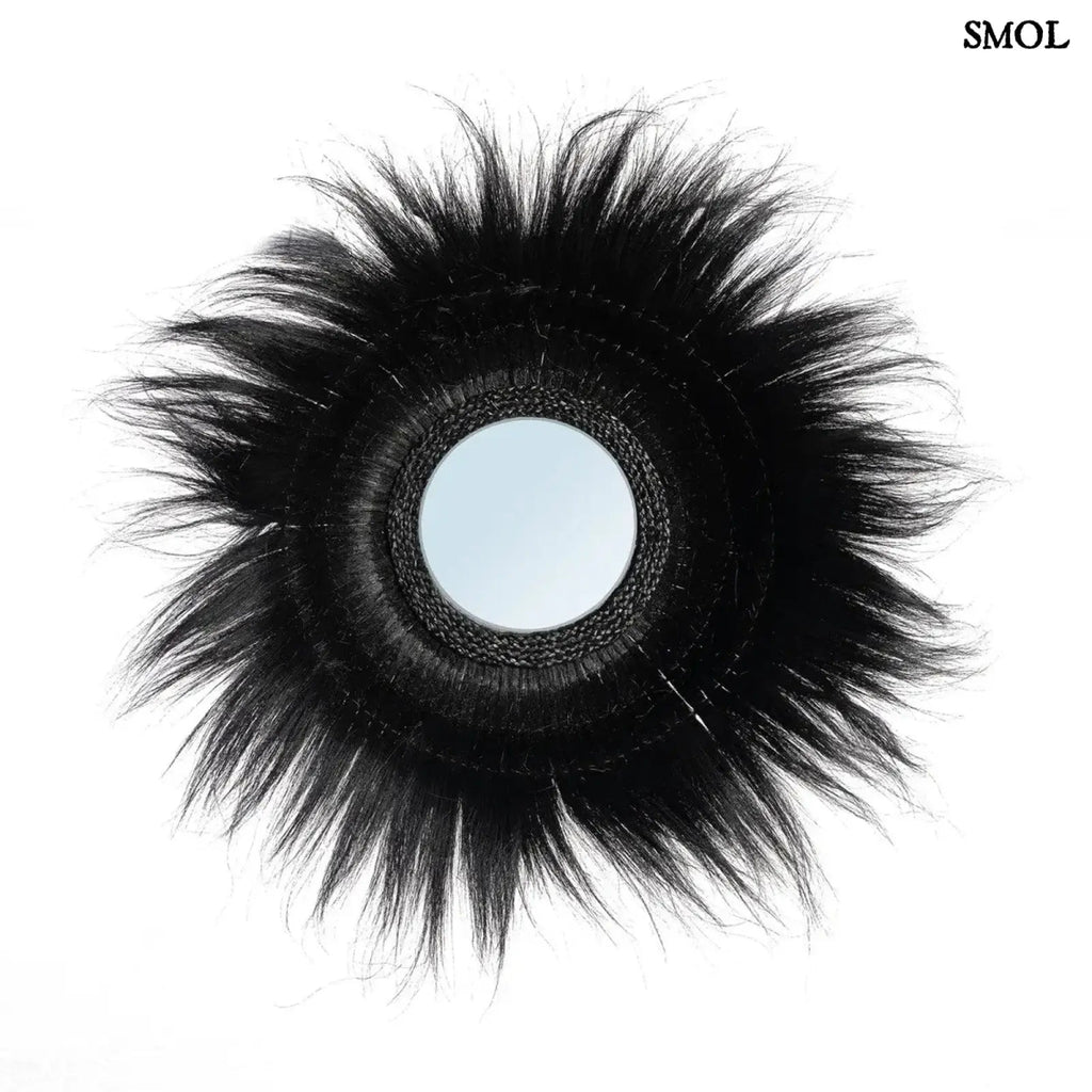 Fekete Tengerifű Falitükör - 90 cm | SUNKEN FOREST - SMOL